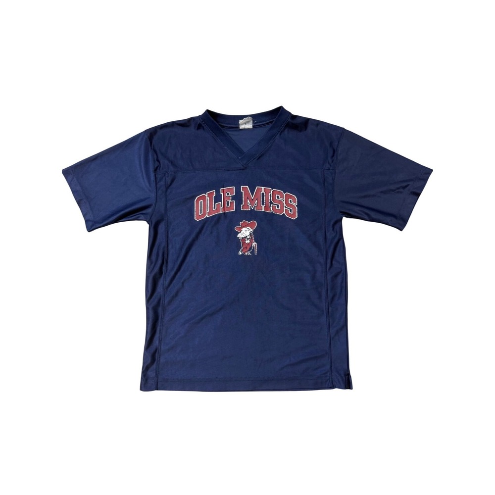 Vintage Ole Miss Rebels Youth XL Jersey Shirt NCAA Football V Neck Adult‎ Small